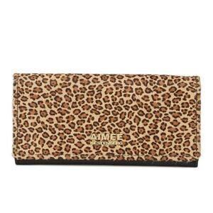 AIMEE KESTENBERG Sovana Bi-Fold Wallet 7.75”x4” Black Tan Leopard Calf Hair NWT